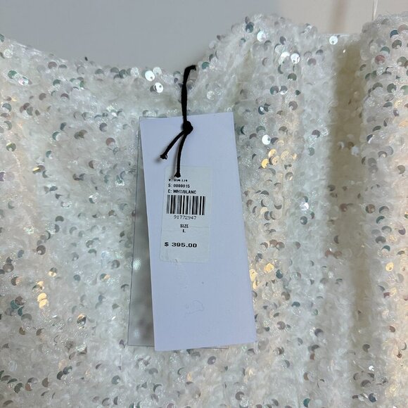 HELSI Leslie Strapless Sequin Column Midi Dress in White Size Large NWT - Picture 6 of 15